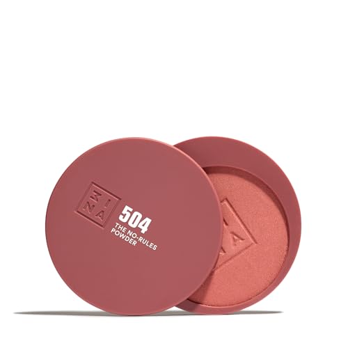 3INA MAKEUP - The No-Rules Powder 504 - Marrone nudo - Polvere Compatta 3 in 1 Marrone nudo per Occhi Labbra e Viso - Polvere con Acido Ialuronico e Ceramide - Formula Leggera - Vegan - Cruelty Free