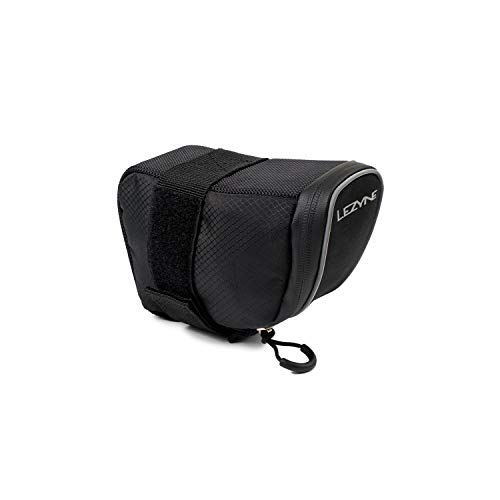 LEZYNE Micro SCaddy Compact Aerodynamic Wedge Cycling Saddle Bag with Velcro Straps for Road