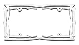 Cruiser Accessories 1 22013 Blades License Plate Frame, Chrome