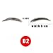 CliCling 100% Human Hair Full Hand Tied Fake Eyebrows for Women Re-Usable Lace Base Three-Dimensional Makeup Realistic False Brows (MMD2-1B Black)