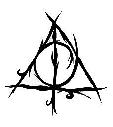 Deathly Hallows Harry Potter Black Decal Vinyl Sticker|Cars Trucks Vans Walls Laptop| Black |5.5 x 5.5 in|LLI525