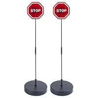 Andalus Brands Flashing LED Stop Sign Garage Parking Assistant System | Bumper Sensor,Red (2 Pack)