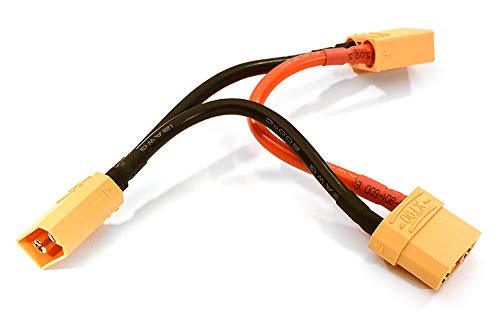 Integy RC Model Hop-ups C28376 Serial Battery Cable w/ XT90 Plugs 12AWG 10cm