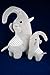 Noisy Goose Toy Lab Adorable Mother and Baby Calf Elephant Stuffed Animal Set, 7