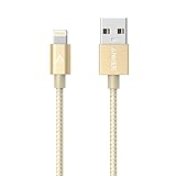 Anker 3ft Nylon Braided USB Cable with Lightning Connector [Apple MFi Certified] for iPhone 7 / 7 Plus / 6s / 6s Plus / 6 / 6 Plus, iPad Pro Air 2 and More (Golden)