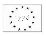 OBUY 13 Star 1776 Stencil for Painting on Wood, Walls, Fabric, Airbrush, More | Reusable 10.5 x 14.82 inch Mylar Template
