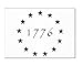 OBUY 13 Star 1776 Stencil for Painting on Wood, Walls, Fabric, Airbrush, More | Reusable 10.5 x 14.82 inch Mylar Template