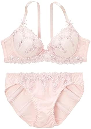 Amazon ブラジャー ショーツセット Nissen ニッセン セット プチプラアイテム レディース下着 インナー フローラルアーチレース ブラジャー ショーツセット ピンク D70 M セット 通販