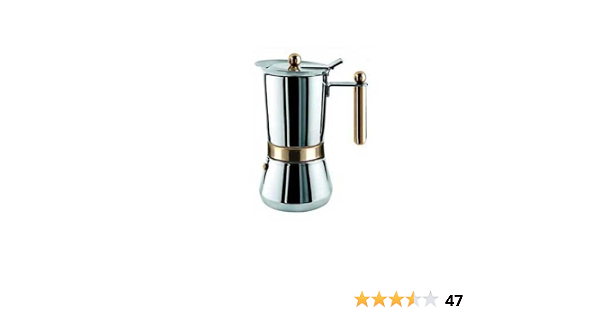 Amazon.com: vev-vigano vespress Oro 6-espresso Taza Acero Inoxidable Estufa  cafetera de espresso : Hogar y Cocina
