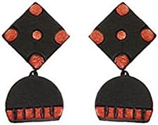 Terramart_ Handmade Terracotta Earring Set_Fashion Jewellery for Women / Girls ( Black &amp; Copper )