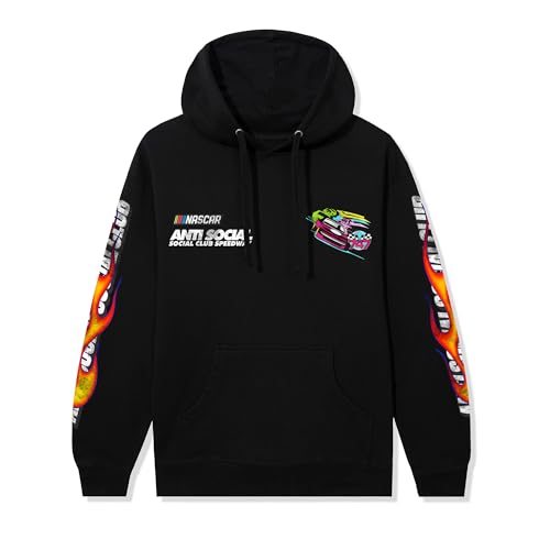 Anti Social Social Club x NASCAR Daytona Hoodie, Limited Edition Motorsport Gra…