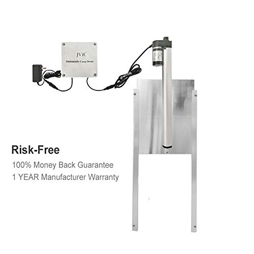 JVR Chicken Coop Door Automatic Opener Kit, Waterproof WiFi Timer Controller Actuator Motor Mobile/Remote Control, 12V DC Power Supply (WiFi)