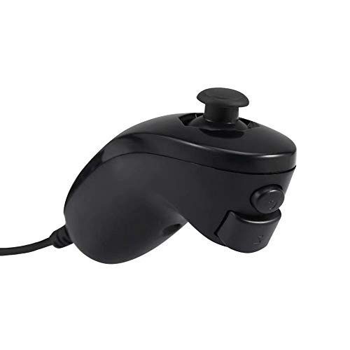 Poulep Gesture Controller and Nunchuck Joystick with Silicone Case for Nintendo Wii U Console (Black and White) - Thumbnail 5