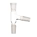 YMLAB Glassware 3 Way Distilling Adapter with Joints 24/40 Glass Distilling Head for Distillation Apparatus