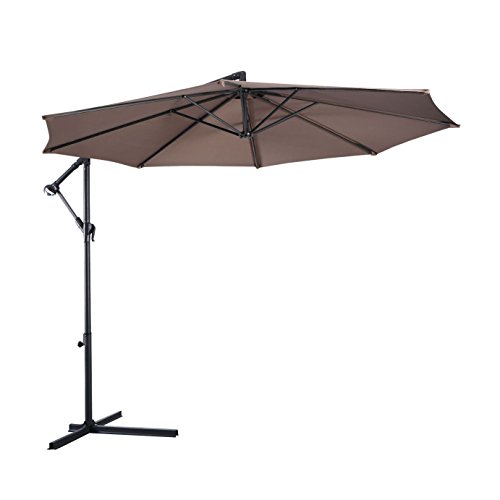 image for Unknown 10' Hanging Umbrella Patio Sun Shade Offset Outdoor Market W/ 