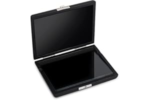 Noheiwur Saxophone Reed Case for 10 Reeds, Durable Reed Holder Box, Black, Glass + Artificial Leather, A Instrument Key, Hold