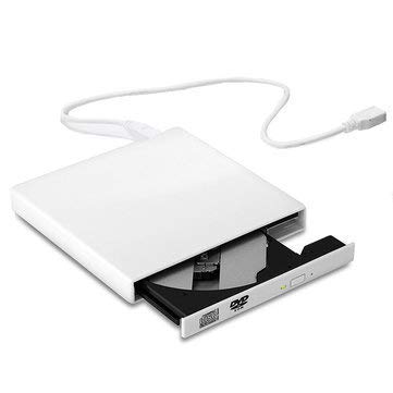 DVD Drive for PC DVD Drive Computer CD Drive External Protable USB 2.0 CD-RW Drive DVD-R Combo Burner Writer Player for Windows 2000/8/7/10/ XP/Vista Laptop,Ultra Notebook PC Desktop Computerï¼ˆWhite