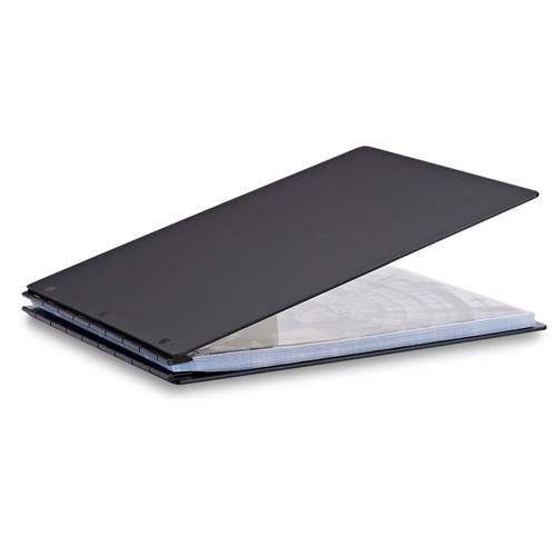 Pina Zangaro Vista 8.5x11 Landscape Screwpost Binder Onyx, Includes 20 Pro-Archive Sheet Protectors (34090)