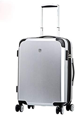 超軽量ビジネスabs Pcスーツケース ローラーデザイン プルロッド搭乗 インチシルバー しるば 人気海外一番 シルバー 色