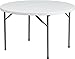 Flash Furniture Elon 4' Round All-Occasion Plastic Folding Event Table, Foldable Portable Banquet Table for Indoor/Outdoor Events, White