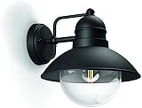 Philips Hoverfly Outdoor Wall Light IP44 Black Aluminium E27 Sold Separately view 4