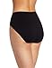 Vanity Fair Women's Seamless Strata Hi Cut Panty 13211, Midnight Black, Medium/6