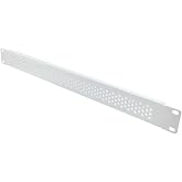 NavePoint 1U Blank Rack Mount Panel Spacer for 19 Inch Server Rack and Network Cabinet &ndash; Blank Spacer Panel Rackmount, Perf, White