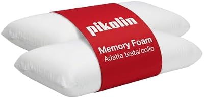 Set 2 Cuscini Memory Foam da Hotel 60 cm - Adattabilità al Collo e Ipoallergenici - Guanciale Letto Media Rigidità per Tutte Le Posizioni di Sonno - Doppia Federa Traspirante e Morbida