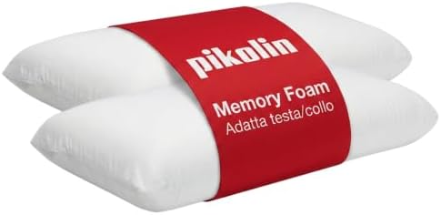 Set 2 Cuscini Memory Foam da Hotel 60 cm - Adattabilità al Collo e Ipoallergenici - Guanciale Letto Media Rigidità per Tutte Le Posizioni di Sonno - Doppia Federa Traspirante e Morbida