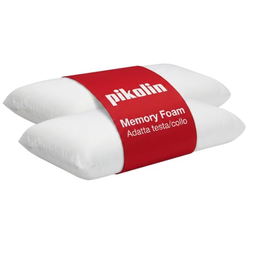 Set 2 Cuscini Memory Foam da Hotel 60 cm - Adattabilità al Collo e Ipoallergenici - Guanciale Letto Media Rigidità per Tutte Le Posizioni di Sonno - Doppia Federa Traspirante e Morbida