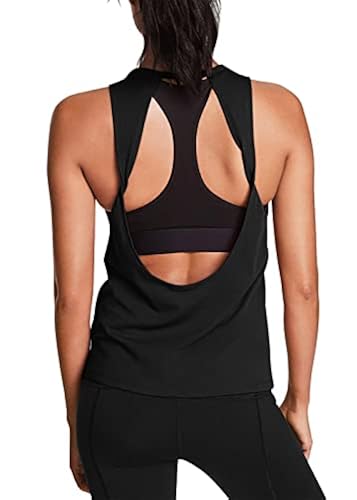 Mippo Workout Tank Tops for Women Open Back Yoga Tops Backless