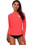 Taylover Women's Rash Guard Shirt Womens Long Sleeve Rash Guard Swimwear Shirt Rash Guard