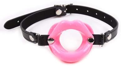 Adult Supplies Blowjob Leather Lip-Type Appeal Opener Couple Appetite Alternative Toys Fetish Mouth Plug Mouth (Pink)