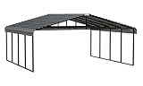 Arrow Carports Galvanized Steel Carport, Double Car