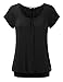 Loose Fit Top Plus Size Shirring Pleated T Shirts