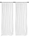 White Sheer Backdrop Curtains 4.8ftx6.5ft Chiffon Backdrop Drapes for Wedding Ceremony Arch Backdrop Decorations