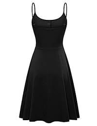 Vestido para dama sin mangas, ajustable, con rayas, acampanado, Midi