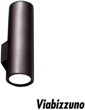 Viabizzuno Cilindro Applique Biemission Wall Lamp E27 2x75W Corten for Outdoor/Indoor