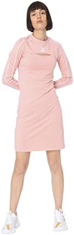 strapless open back dress PUMA Women's Essentials Elevated Short Sleeve T-Shirt Pink – Pavidas main image 0