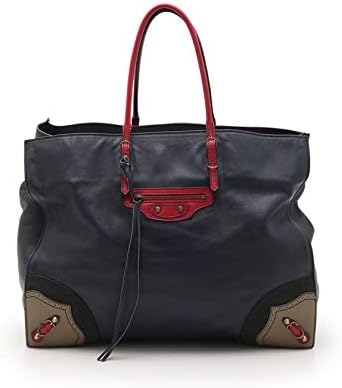 Amazon バレンシアガ Balenciaga ザ ペーパー トートバッグ レザー エナメルレザー ネイビー 赤 カーキ 中古 トートバッグ