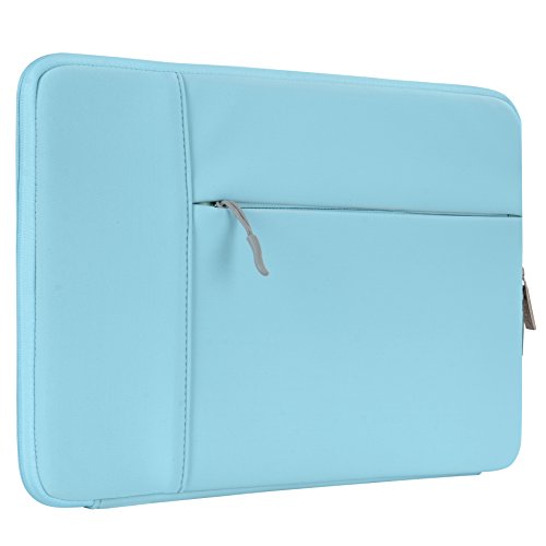 HSEOK Laptop Sleeve, Waterproof Neoprene Case Bag Cover for 12.9 iPad Pro / 13 - 13.3 Inch Notebook Computer / MacBook Air / MacBook Pro with Side Pocket for Small items, Teal