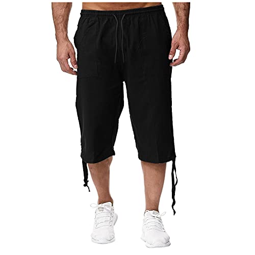 Amazon Mens Cotton Shorts With Elastic Waist And Drawstring Cargo