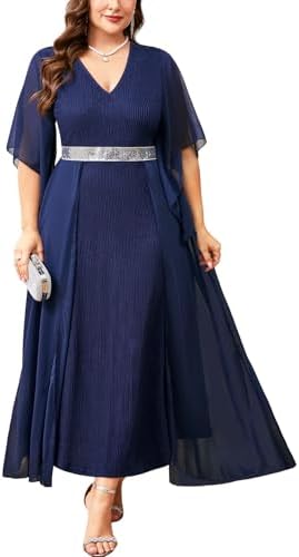plus size embellished chiffon overlay dress Plus Size Sequin Chiffon Overlay Short Sleeve Evening Dress Hello Curve