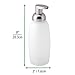 mDesign Refillable Glass Foaming Hand Soap Dispenser - Foam Soap Pump Bottle Container for Bathroom Counter Top - Foam Soap Dispenser - Malloy Collection - 2 Pack - Clear/Frost/Brushed Chrome
