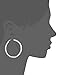 Amazon Collection Sterling Silver Square Tube Clutchless Hoop Earrings (2.2