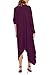 Meaneor Women's Long Sleeve Waterfall Asymmetric Drape Open Long Maxi Cardigan, XX-Large, Wine Red