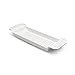 Madesmart Plastic Expandable Bath Shelf with Drainage Holes, Bathroom Storage Shelf for Bathtub or Shower Organization, White