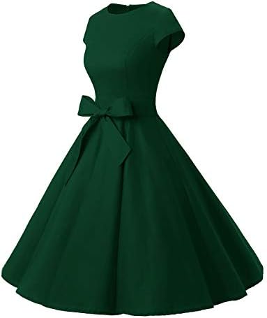 Dressystar Women Vintage 1950s Retro Rockabilly Prom Dresses Cap-Sleeve 2 Dressystar Women Vintage 1950s Retro Rockabilly Prom Dresses Cap-Sleeve