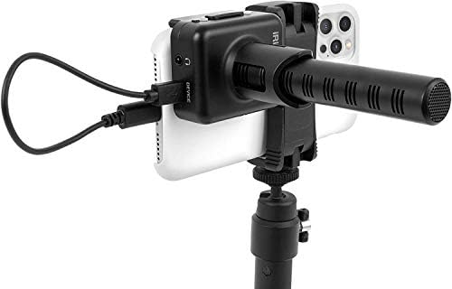 Portable USB microphone for location recording, compatible with Android and iOS devices.