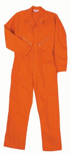 Walls Men's Work Poplin Coveralls Orange X Tall 42